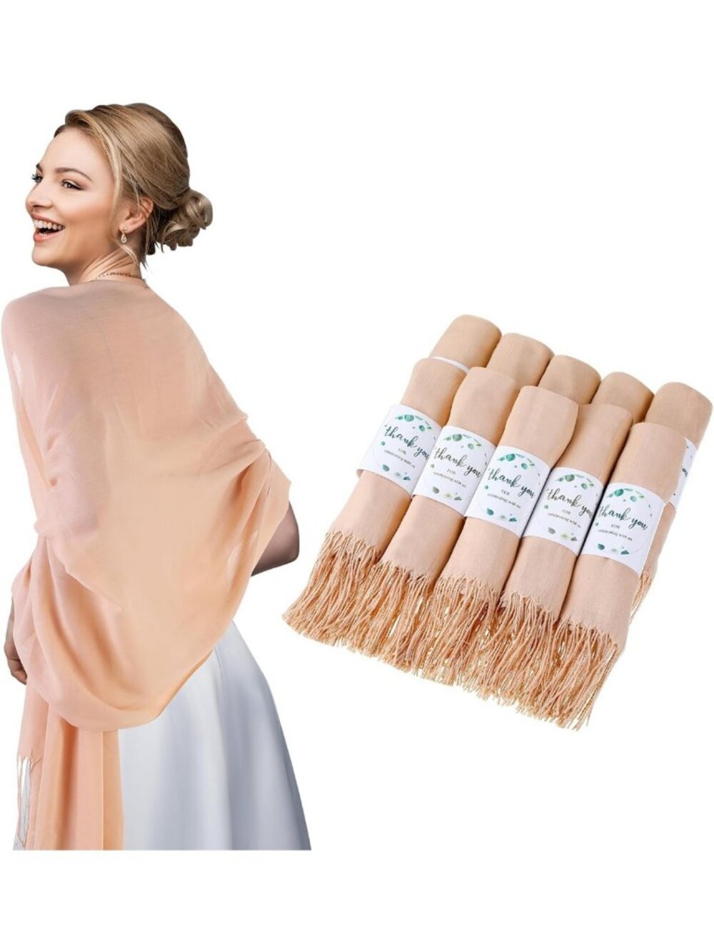 Elegant Wedding Shawl Scarf for Women | Stylish Wrap for Guests & Events